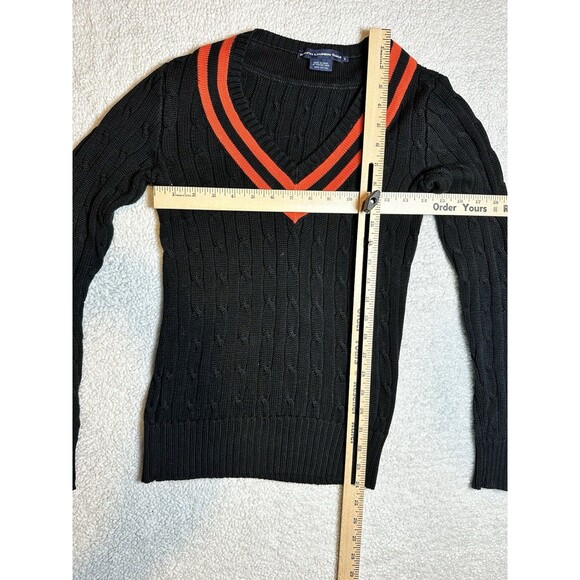 Ralph Lauren Golf Knit Sweater Black Orange Men’s Sz S - Picture 6 of 7